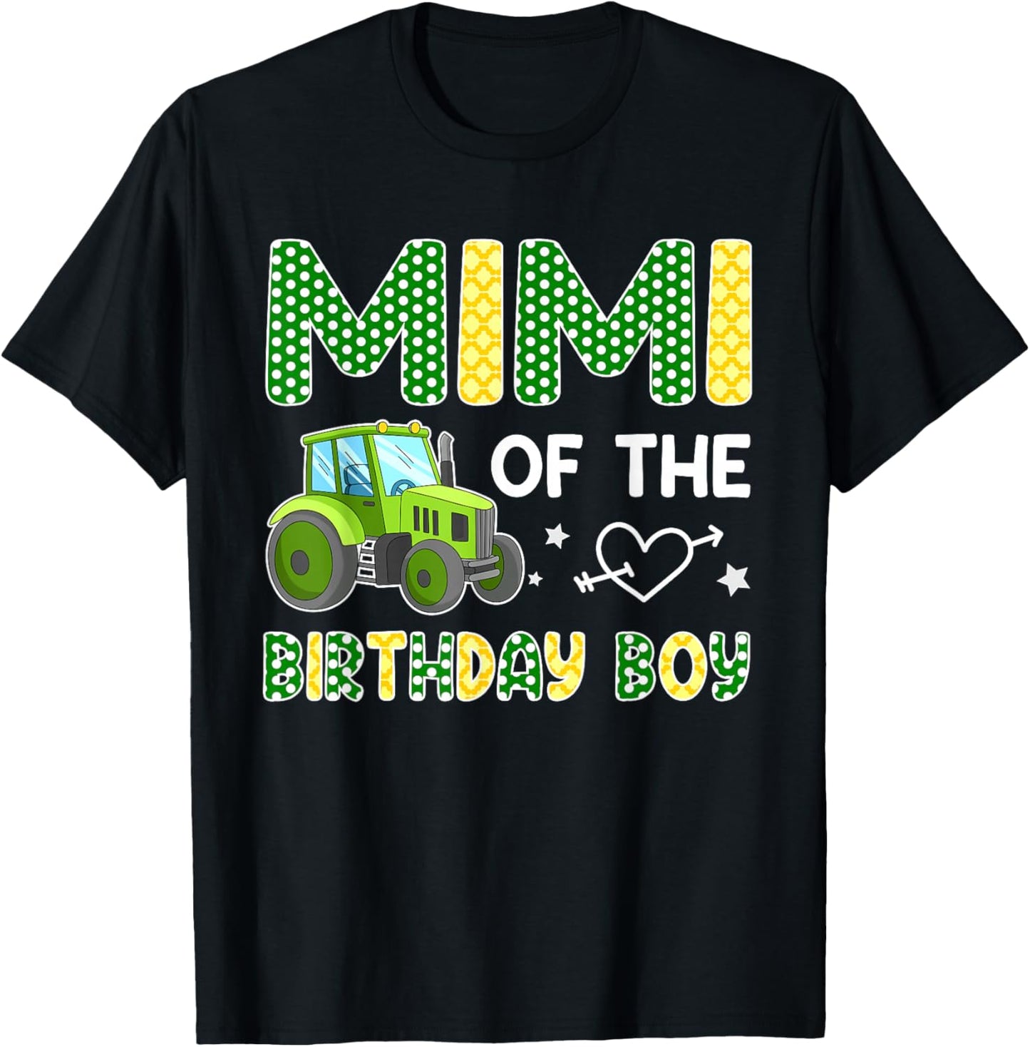 Mimi of The Birthday Boy Family Tractors Farm Trucks T-Shirt - T-Shirt | Black