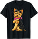 YorkieTattooed Yorkshire Terrier I Love Mom Dog Lover T-Shirt - T-Shirt | Black