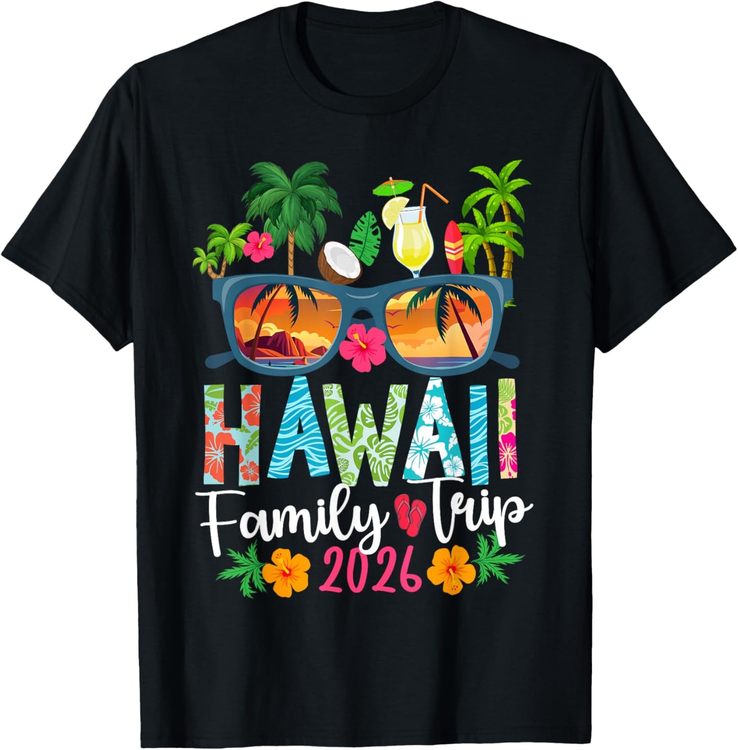Hawaii Family Trip 2026 Hawaii Family Vacation Travel T-Shirt - T-Shirt | Black