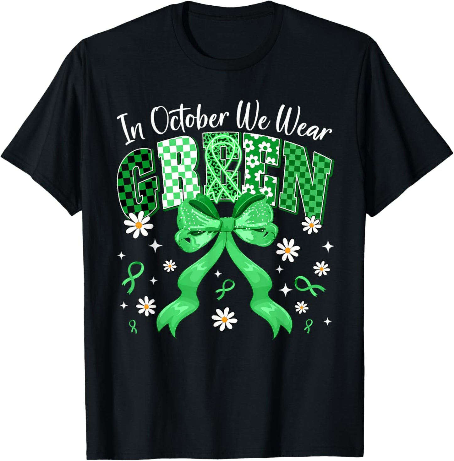 in October We Wear Green for Dwarfism Awareness Girly Women T-Shirt - T-Shirt | Black