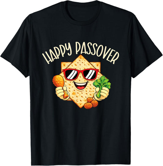 Happy Passover - Pesach Jewish Holiday Jew T-Shirt - T-Shirt | Black