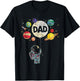 Dad of The Birthday Boys Space Astronaut Family Party Daddy T-Shirt - T-Shirt | Black