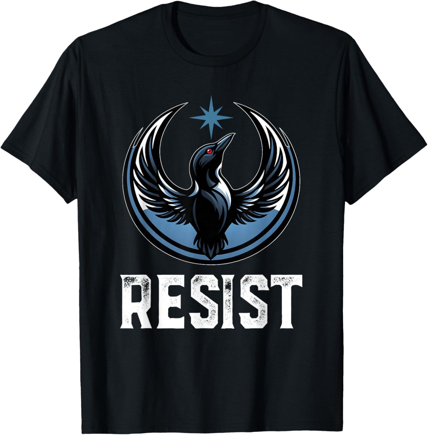 Resist Minnesota Rebel New State Flag Men Women T-Shirt - T-Shirt | Black