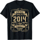 Vintage 2014 11yr 11th Birthday Gifts Boys Girls 11 Year Old T-Shirt - T-Shirt | Black