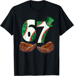 67 Trend St Patrick Baseball Number T-Shirt - T-Shirt | Black