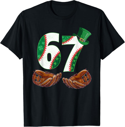 67 Trend St Patrick Baseball Number T-Shirt - T-Shirt | Black