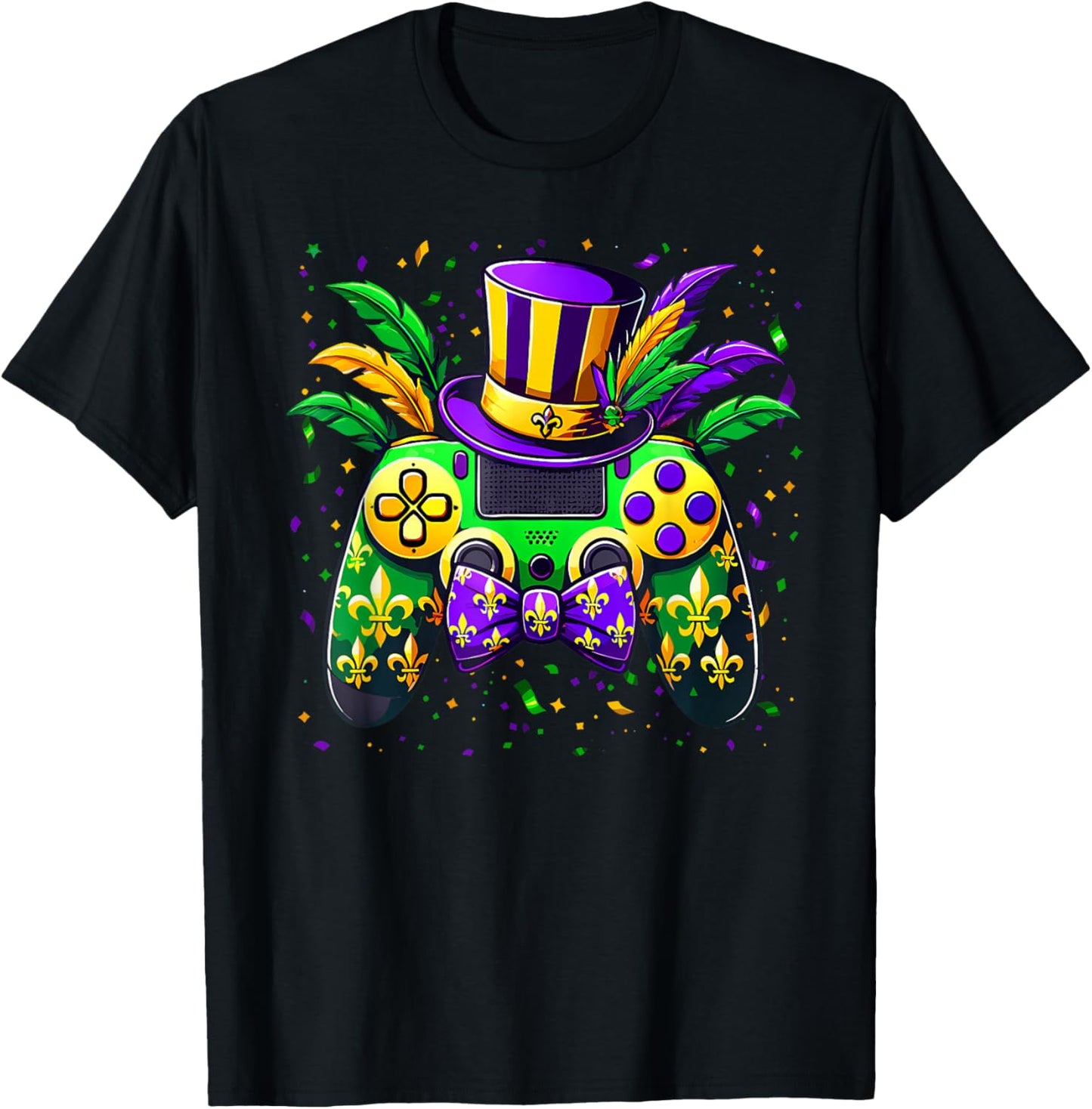 Video Game Controller Carnival Costume Kids Boys Mardi Gras T-Shirt - T-Shirt | Black