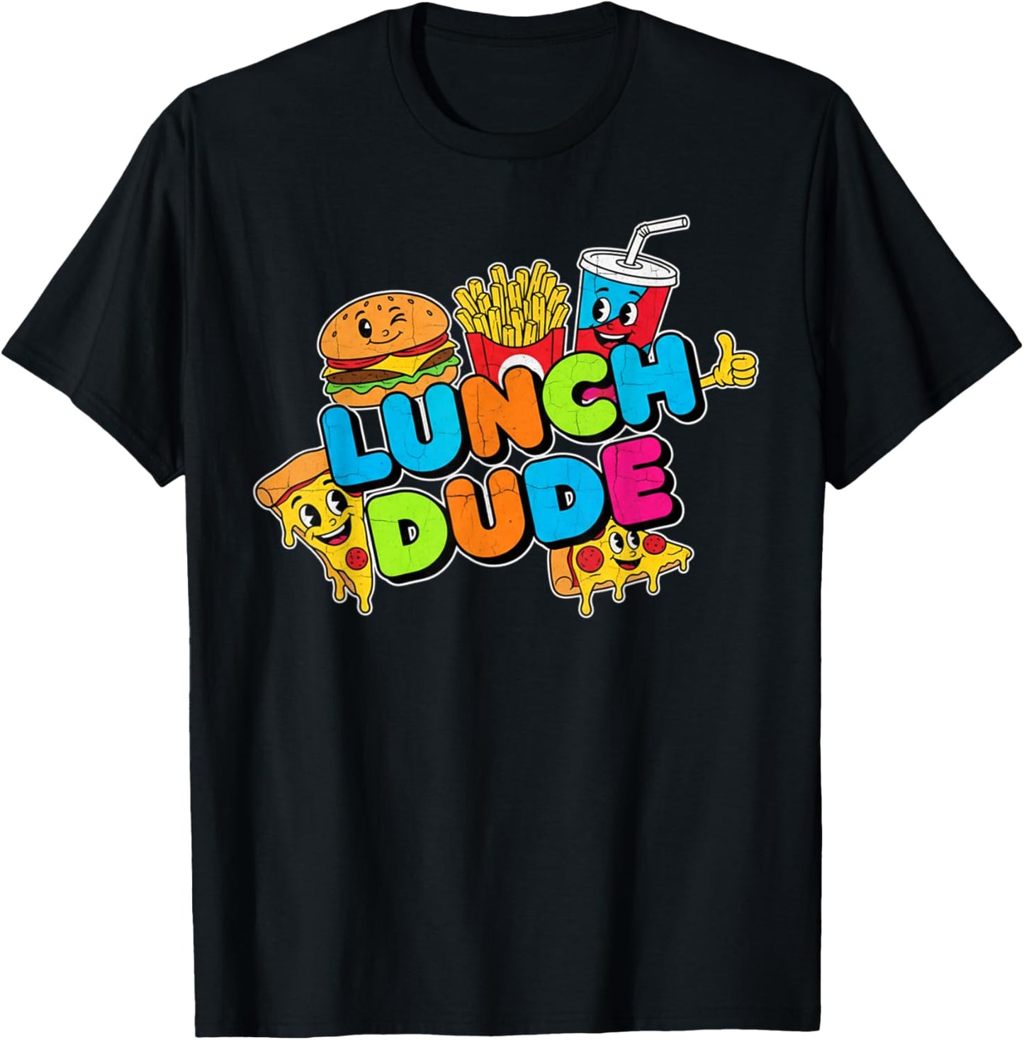 Lunch Dude Thanksgiving Funny Food Dude Fall Autumn Turkey T-Shirt - T-Shirt | Black