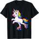 Unicorn on Roller Skates T-Shirt - T-Shirt | Black