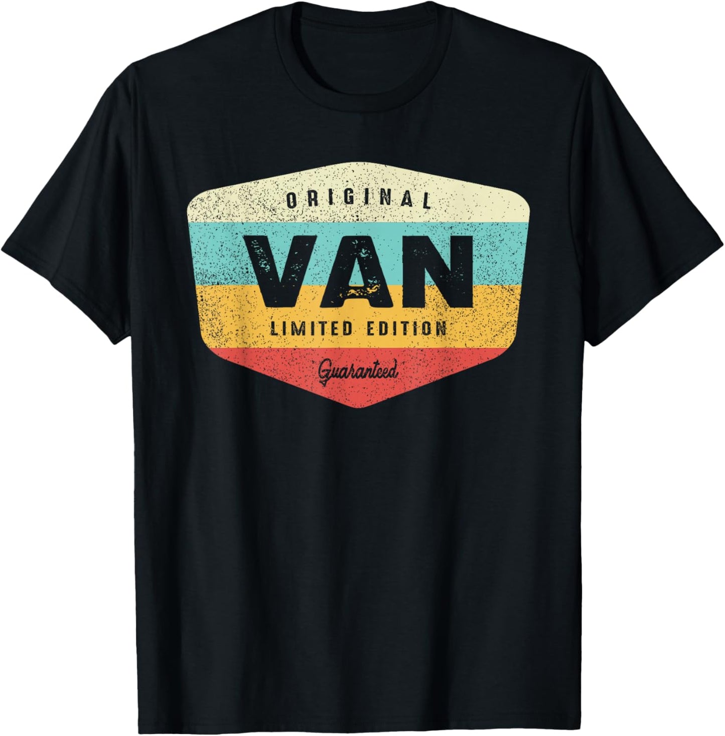 Van Personalized Name - Van T-Shirt - T-Shirt | Black