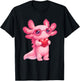 Cute Axolotl Valentines Day Love Funny Kids Gift T-Shirt - T-Shirt | Black