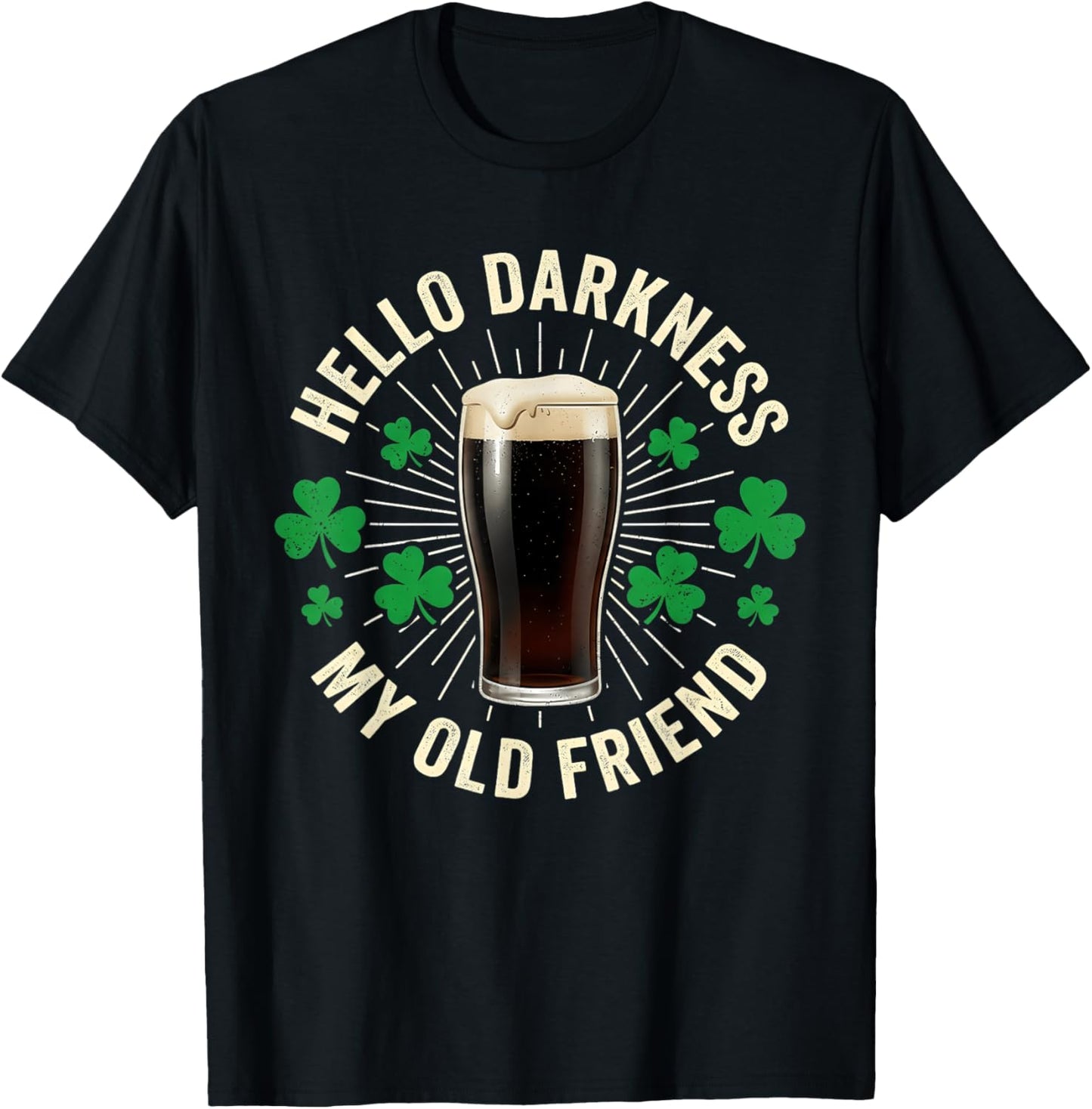 Dark Beer Friend Irish Green Funny St Patricks Day Men Women T-Shirt - T-Shirt | Black