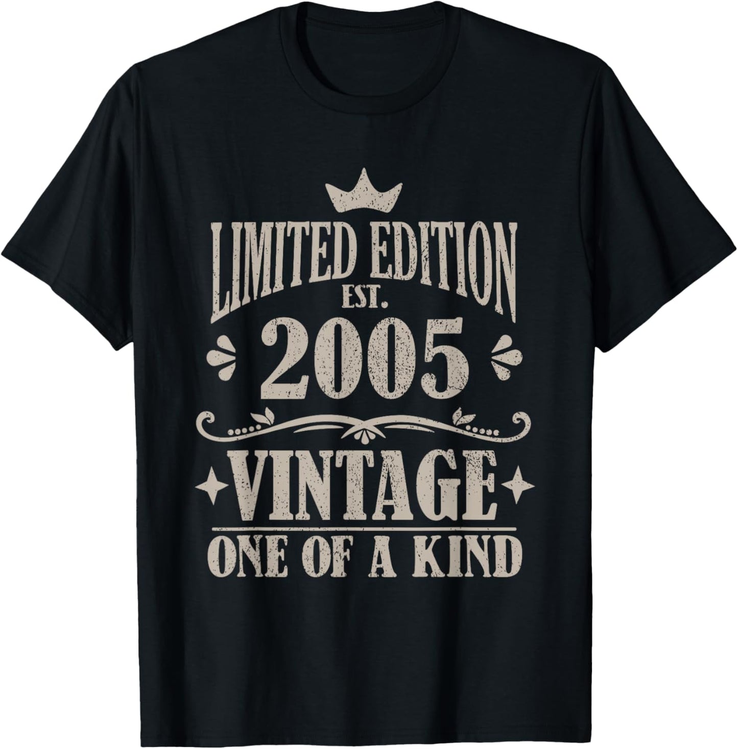 21st Birthday Vintage 2005 Limited Edition T-Shirt - T-Shirt | Black