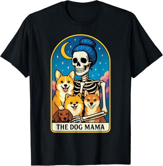 The Dog Mama Tarot Card T-Shirt - T-Shirt | Black