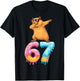Capybara Dabbing 67 Ice Cream Drip 67 Birthday Boys Girls T-Shirt - T-Shirt | Black