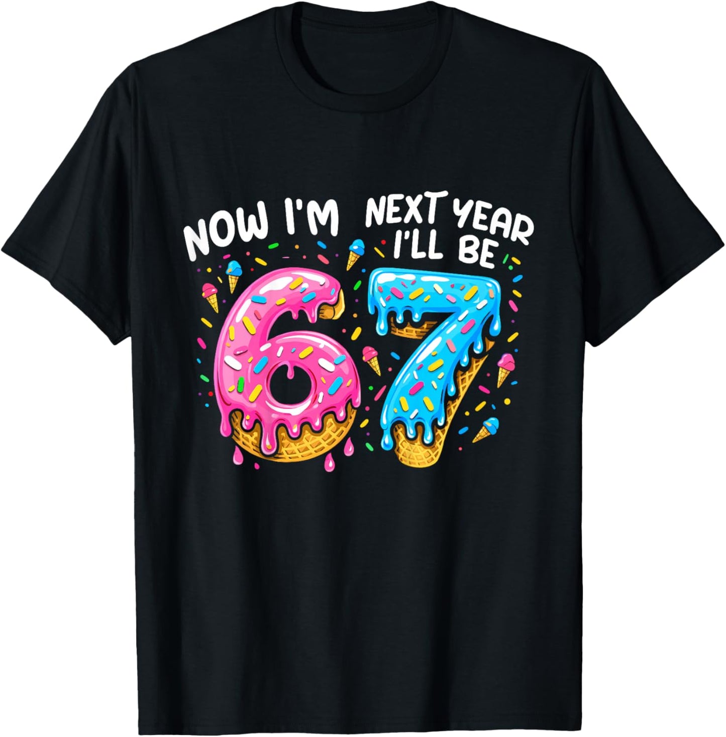 6 Year Old Birthday Boys Kids Now I'm 6 Next Year I'll be 7 T-Shirt - T-Shirt | Black
