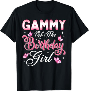 Gammy of The Birthday Girl Butterfly Birthday Party T-Shirt - T-Shirt | Black