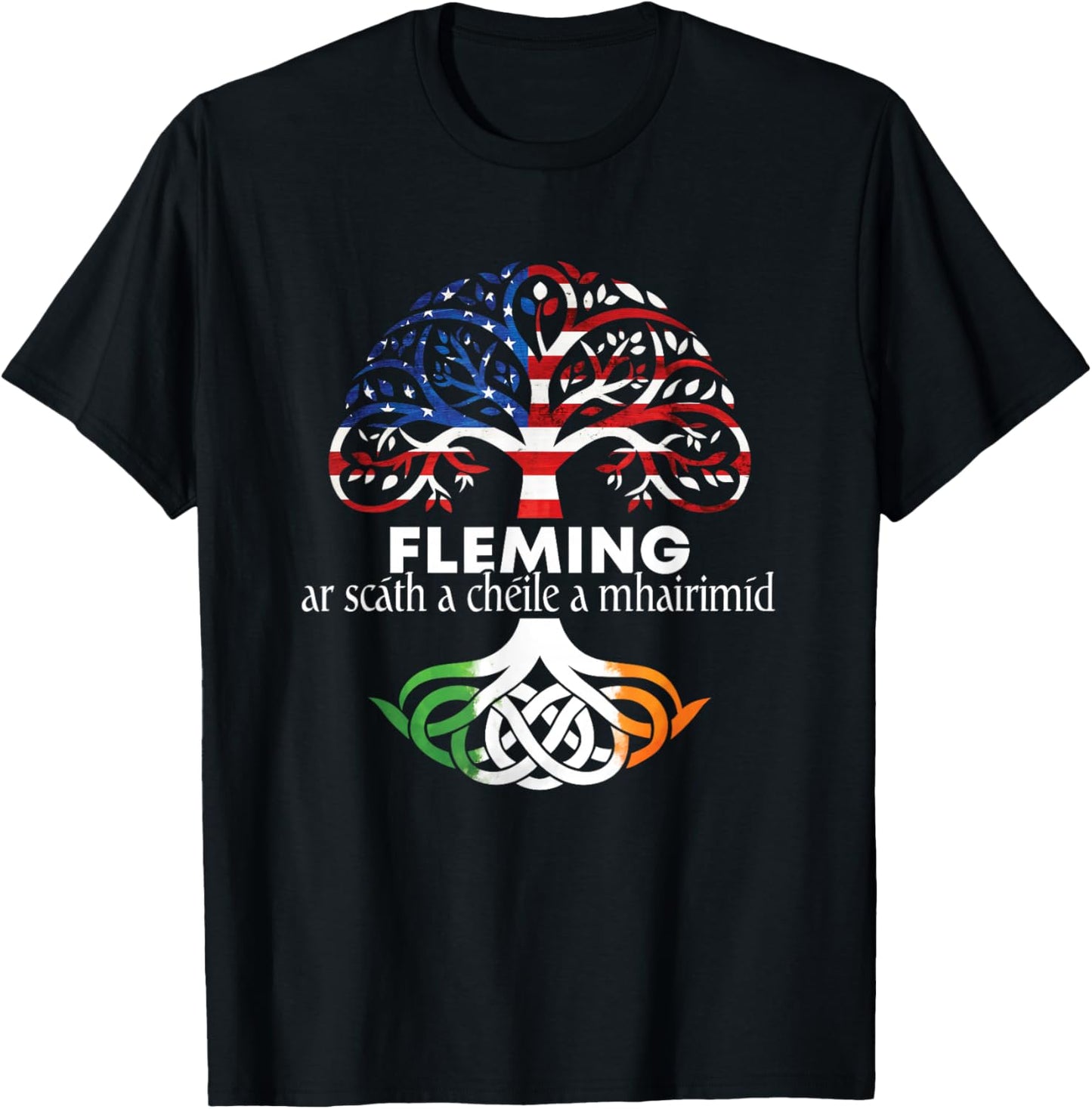 Fleming Irish Family Name Celtic Irish Roots T-Shirt - T-Shirt | Black