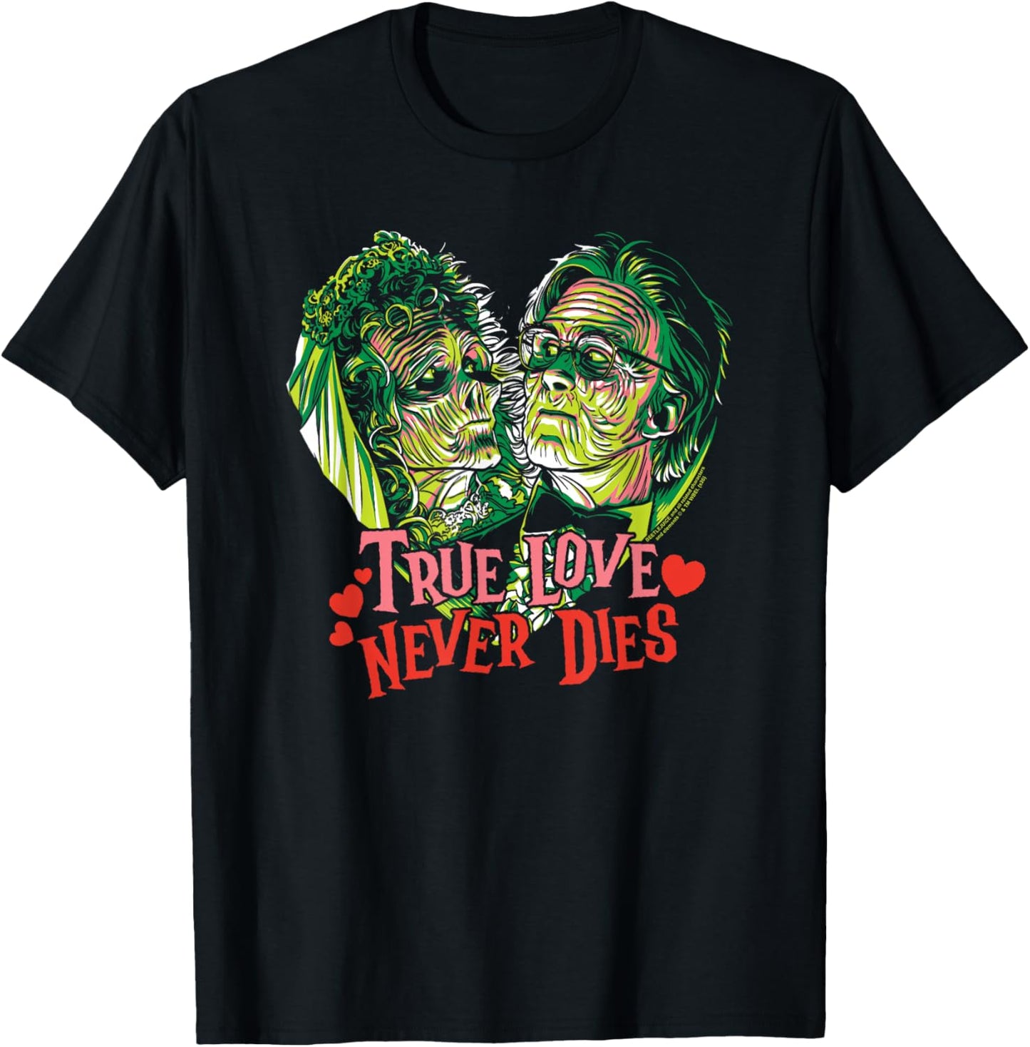 Beetlejuice True Love Never Dies Heart Movie Valentine's Day T-Shirt - T-Shirt | Black