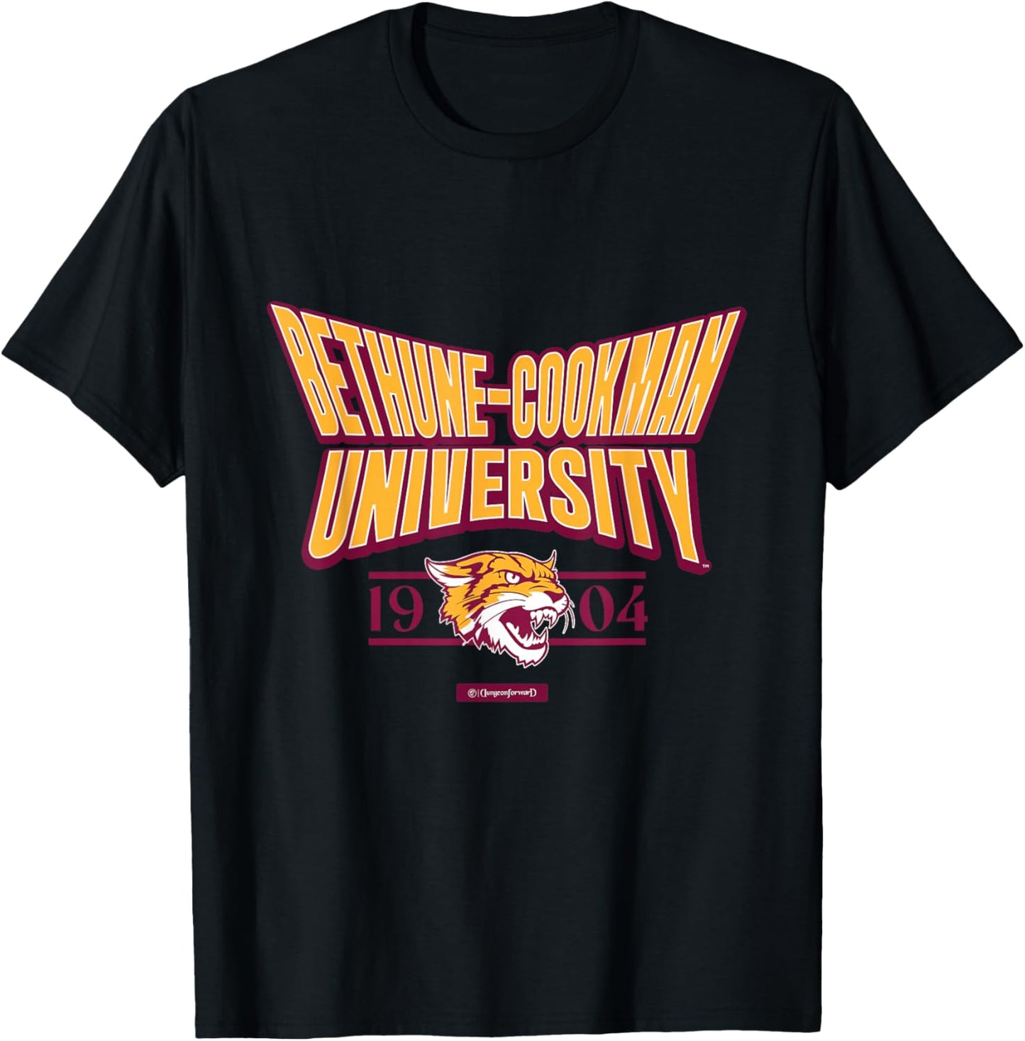Bethune-Cookman University Stretch Emblem HBCU T-Shirt - T-Shirt | Black