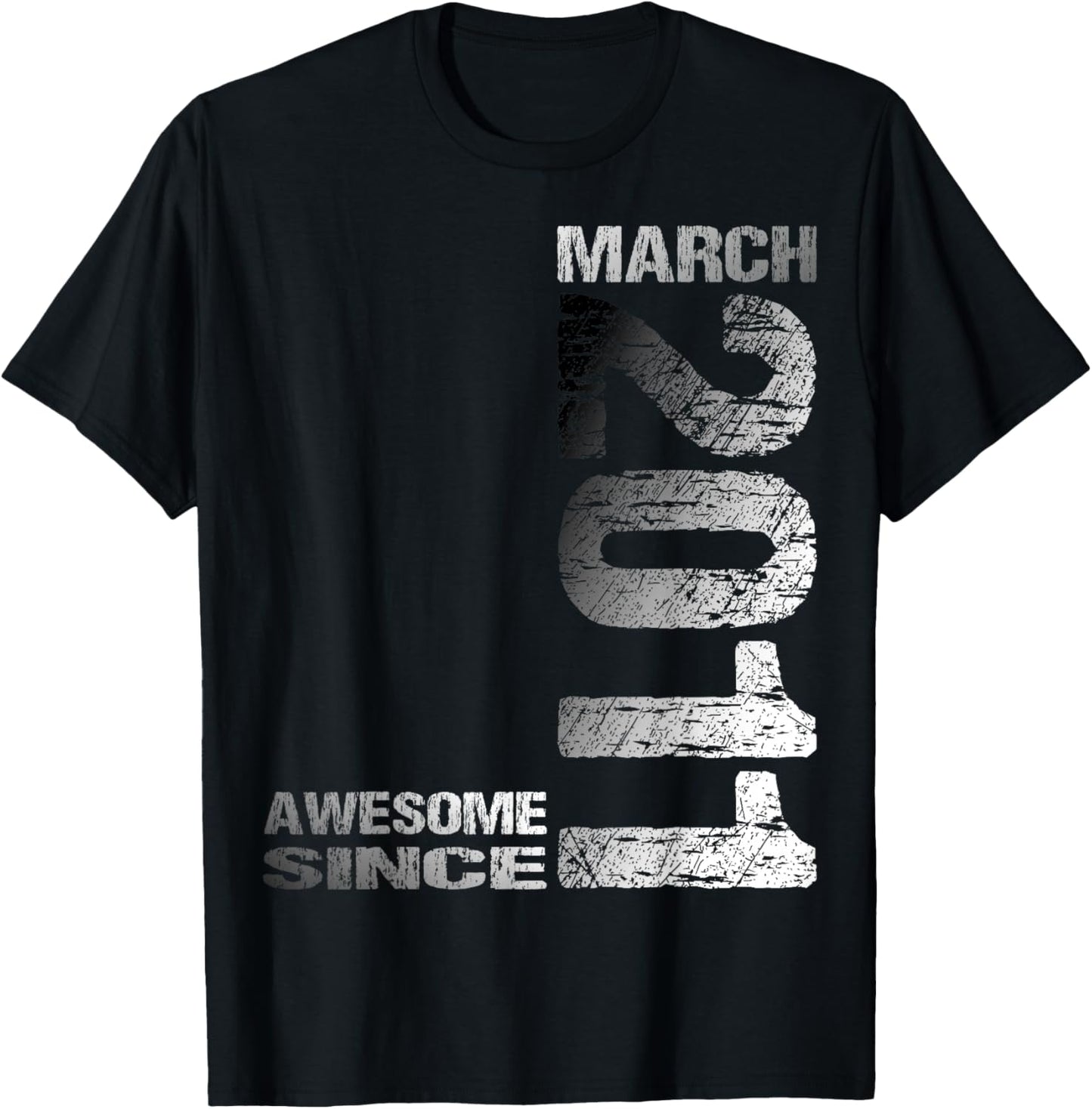 Awesome Since March 2011 Vintage 15. Birthday T-Shirt - T-Shirt | Black