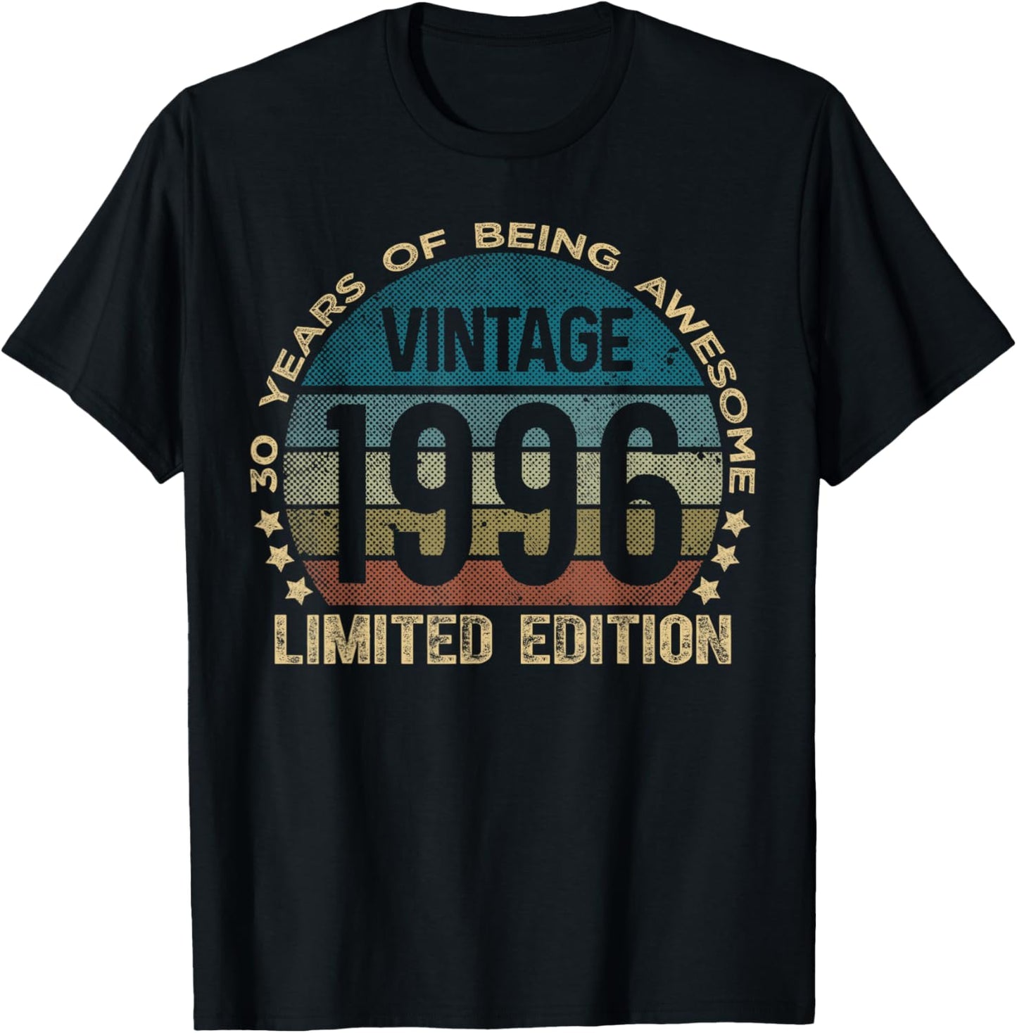 30 Year Old Gifts Vintage 1996 Limited Edition 30th Birthday T-Shirt - T-Shirt | Black