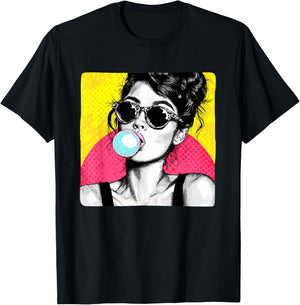 Beautiful Chewing Gum Girl Costume T-Shirt - T-Shirt | Black