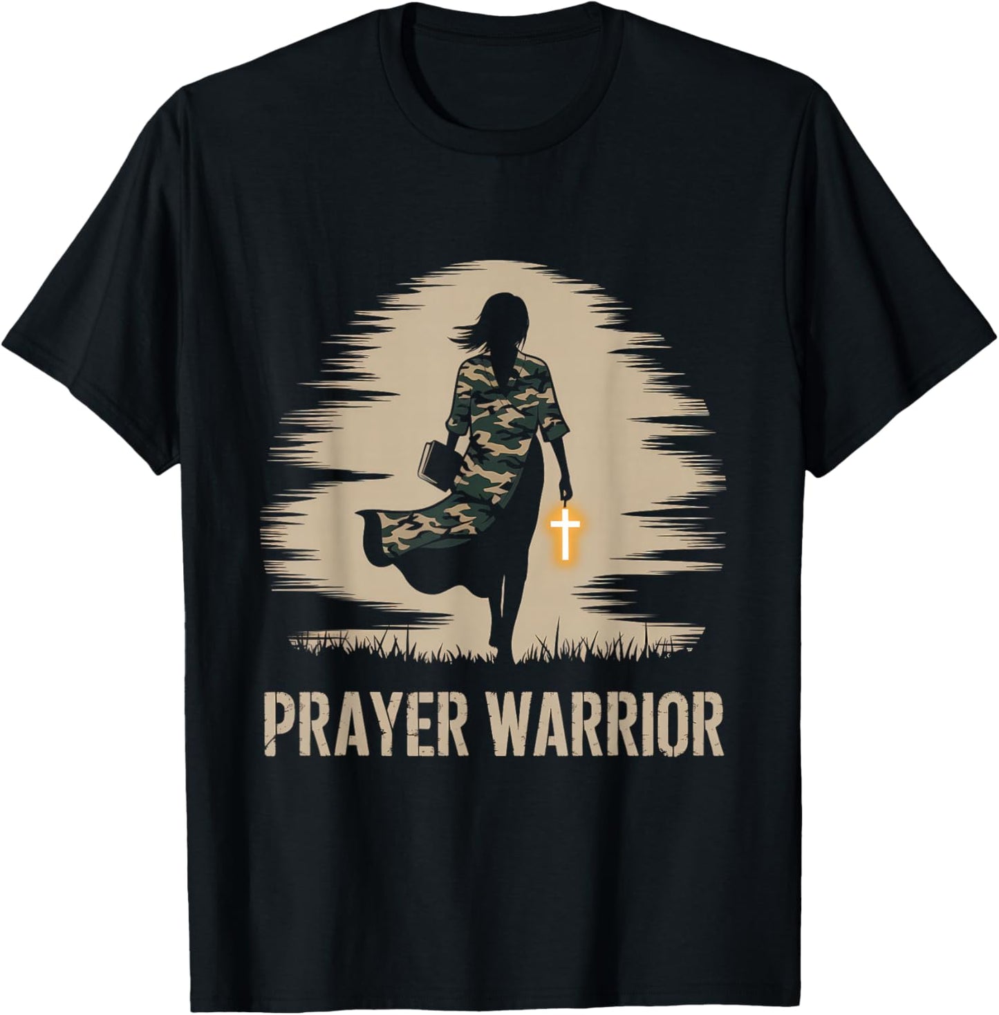 Prayer Warrior God Jesus Christian Black Girl Women T-Shirt - T-Shirt | Black