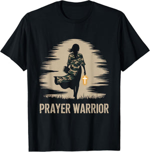Prayer Warrior God Jesus Christian Black Girl Women T-Shirt - T-Shirt | Black