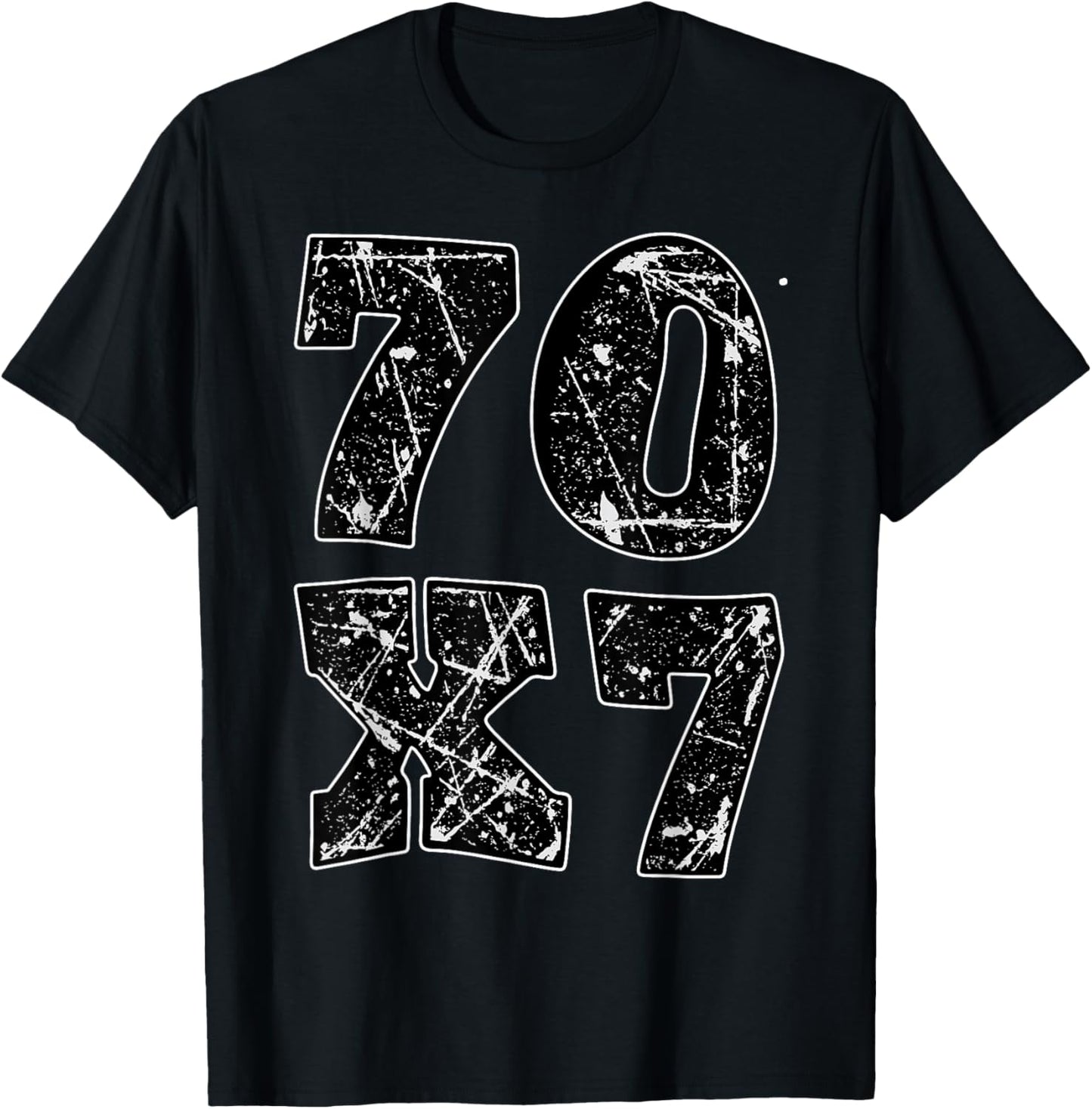 Forgive 70X7 Christian Design T-Shirt - T-Shirt | Black