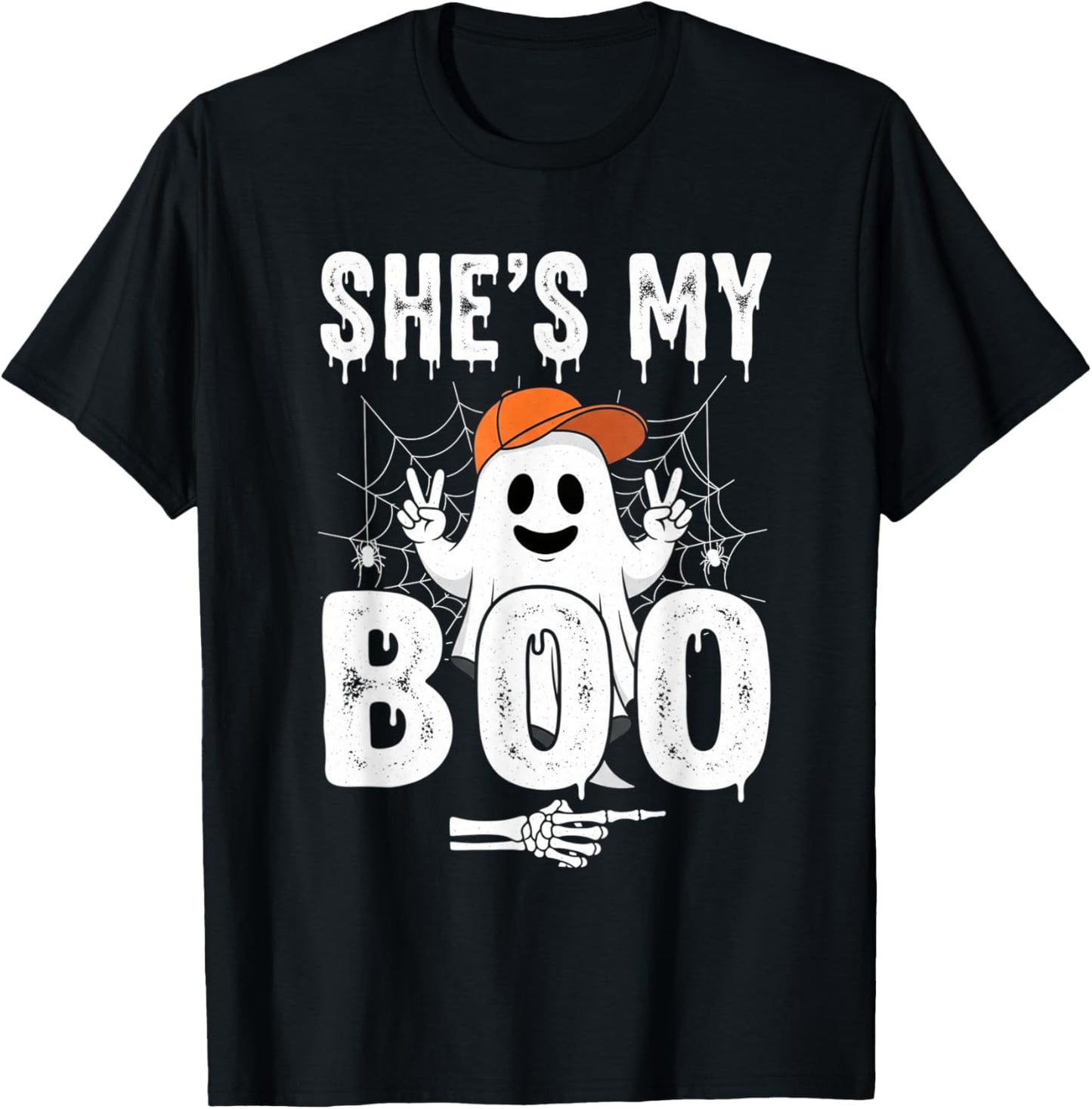 Shes My Boo Couple Matching Halloween Costumes T-Shirt - T-Shirt | Black