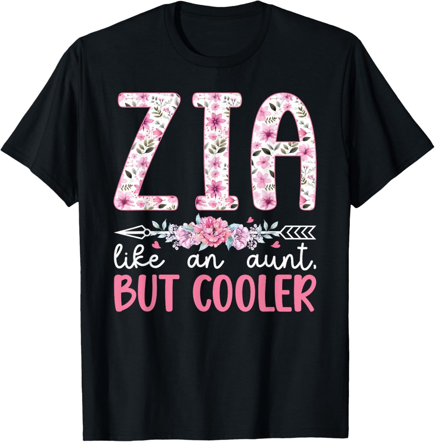 Zia Definition Zia Aunt Italian Aunt Zia Auntie T-Shirt - T-Shirt | Black
