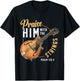 Praise Him with The Strings Psalm 150:4 Mandolin Player T-Shirt - T-Shirt | Black