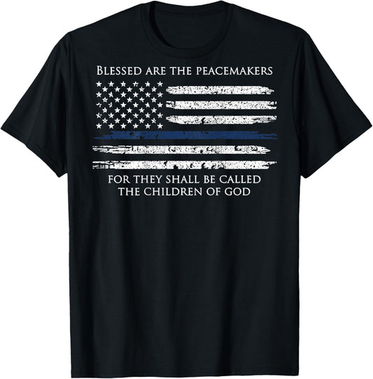 Blessed are The Peacemakers for They Shall Be Called (Back) T-Shirt - T-Shirt | Black