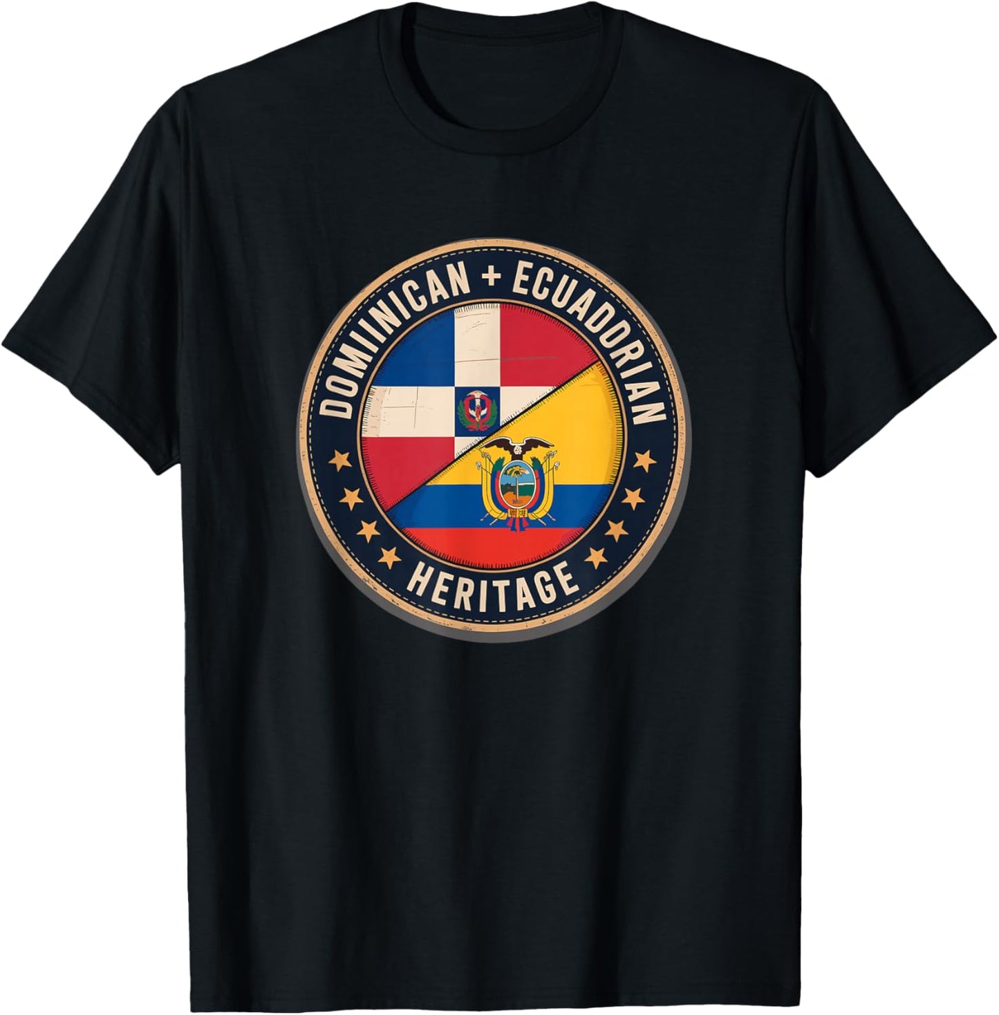 Dominican Ecuadorian Heritage T-Shirt - T-Shirt | Black