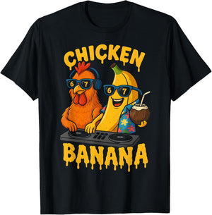 HUGvyn Six Seven Meme 6 7 Chicken Banana DJ Ice Cream Drip T-Shirt - T-Shirt | Black