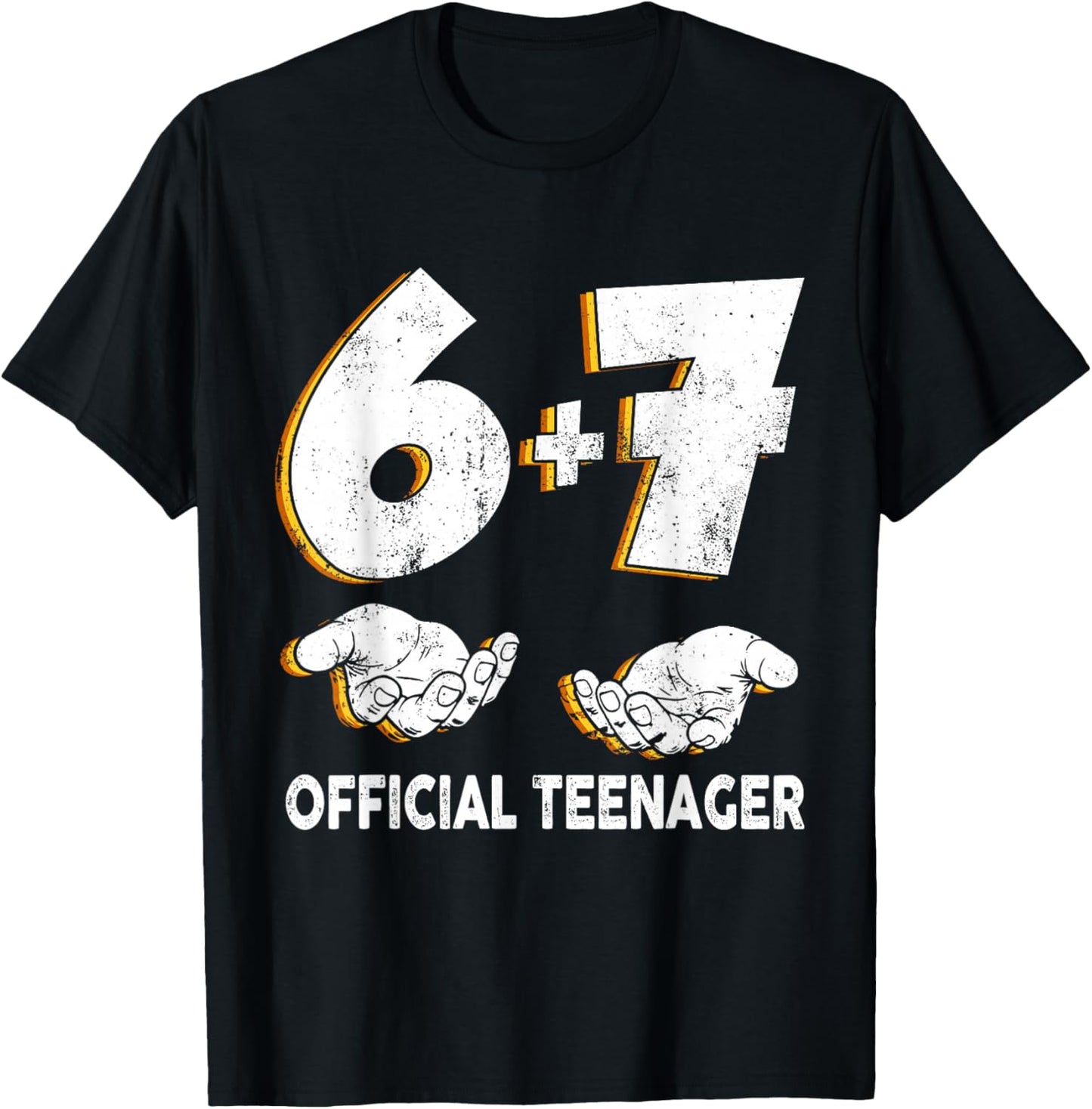 6 7 Birthday Official Teenager 13 Year Old 13th Birthday Boy T-Shirt - T-Shirt | Black
