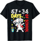 Funny 67 34 Days of School Dalmatian Dog Kids Boys Teacher T-Shirt - T-Shirt | Black