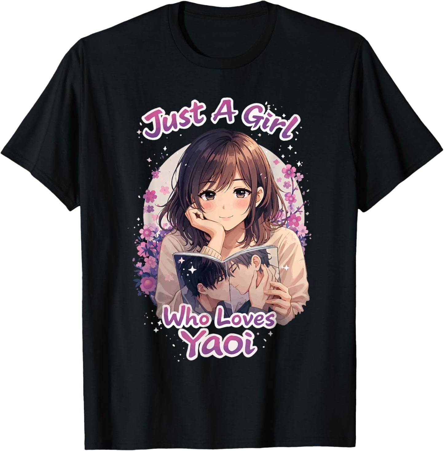 Just A Girl Who Loves Yaoi T-Shirt - T-Shirt | Black