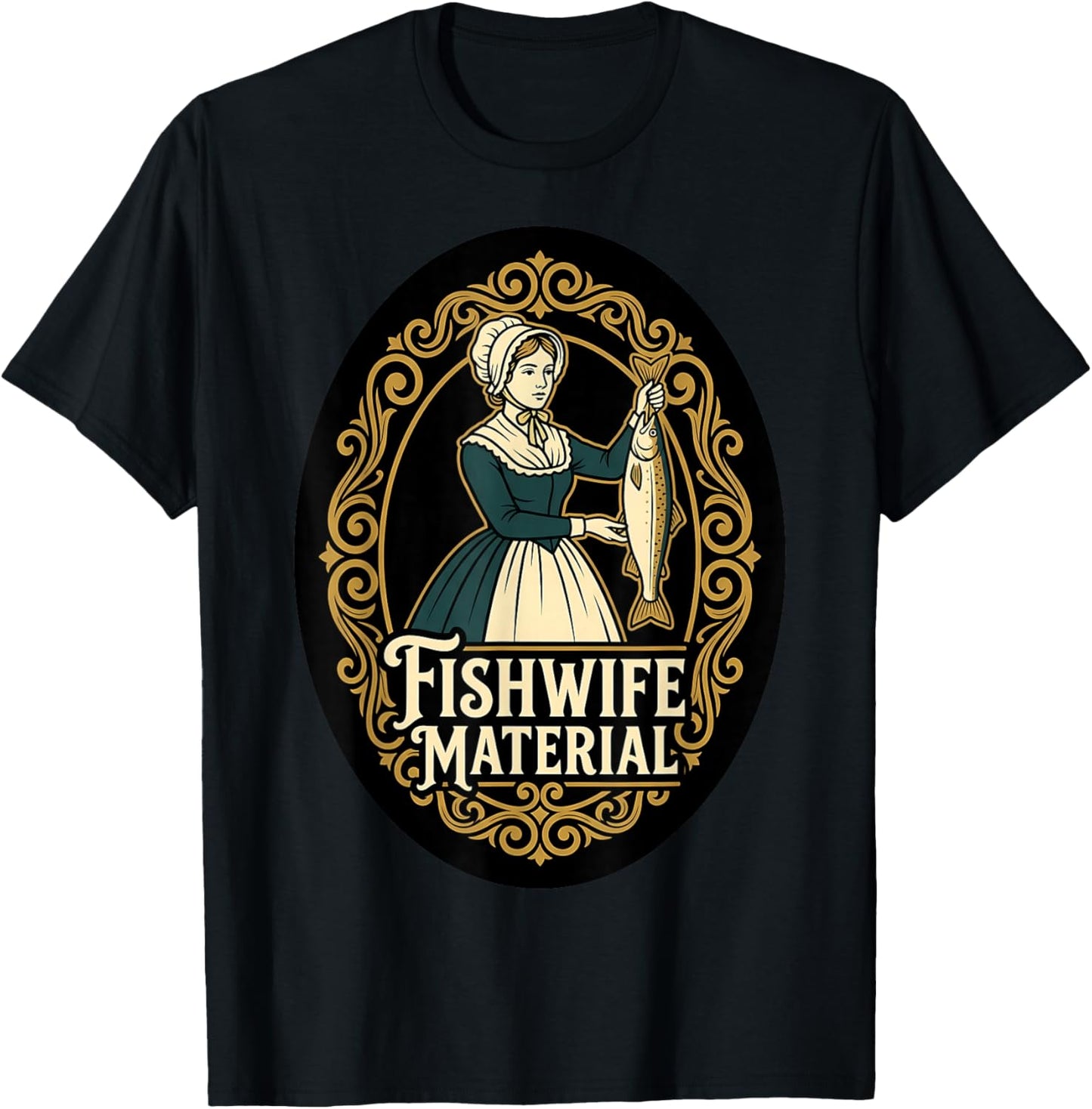 Tinned Fish Date Vintage Fishwife Fishing T-Shirt - T-Shirt | Black