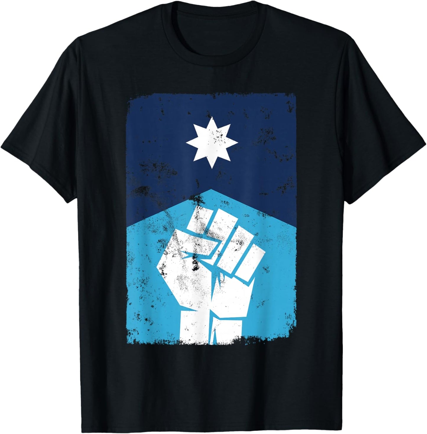 Resist Minnesota Rebel New Flag Distressed Minnesota Resista T-Shirt - T-Shirt | Black