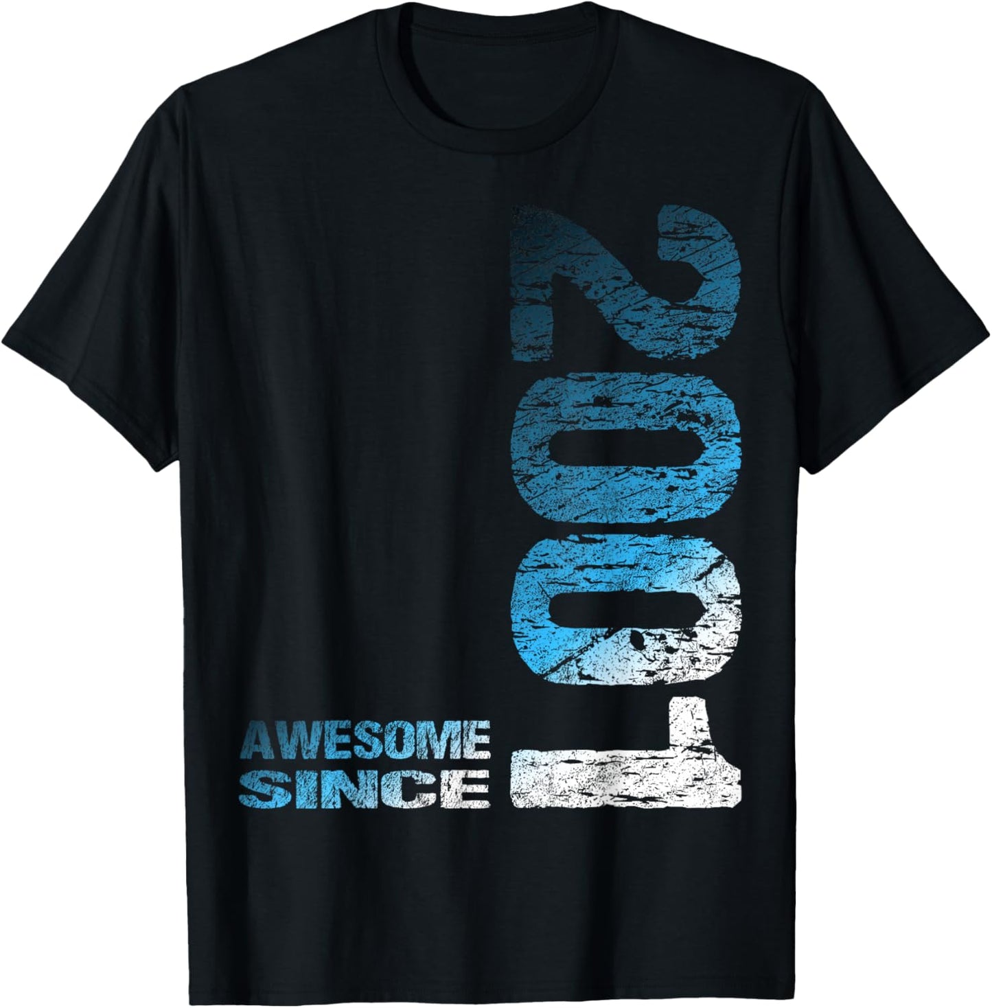 Awesome Since 2001 25th Birthday T-Shirt - T-Shirt | Black