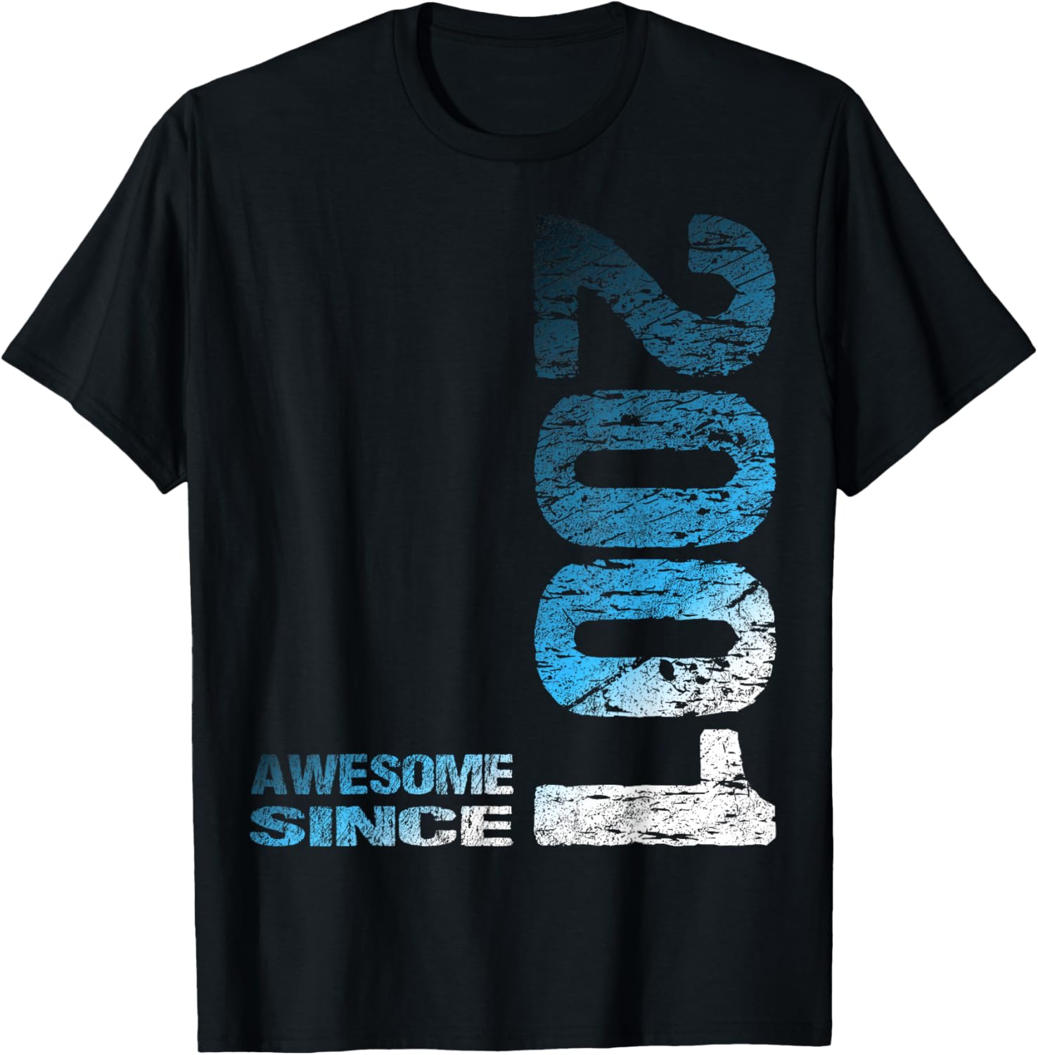 Awesome Since 2001 25th Birthday T-Shirt - T-Shirt | Black