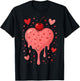 Valentine's Day Heart Love Ice Cream Cherry T-Shirt - T-Shirt | Black
