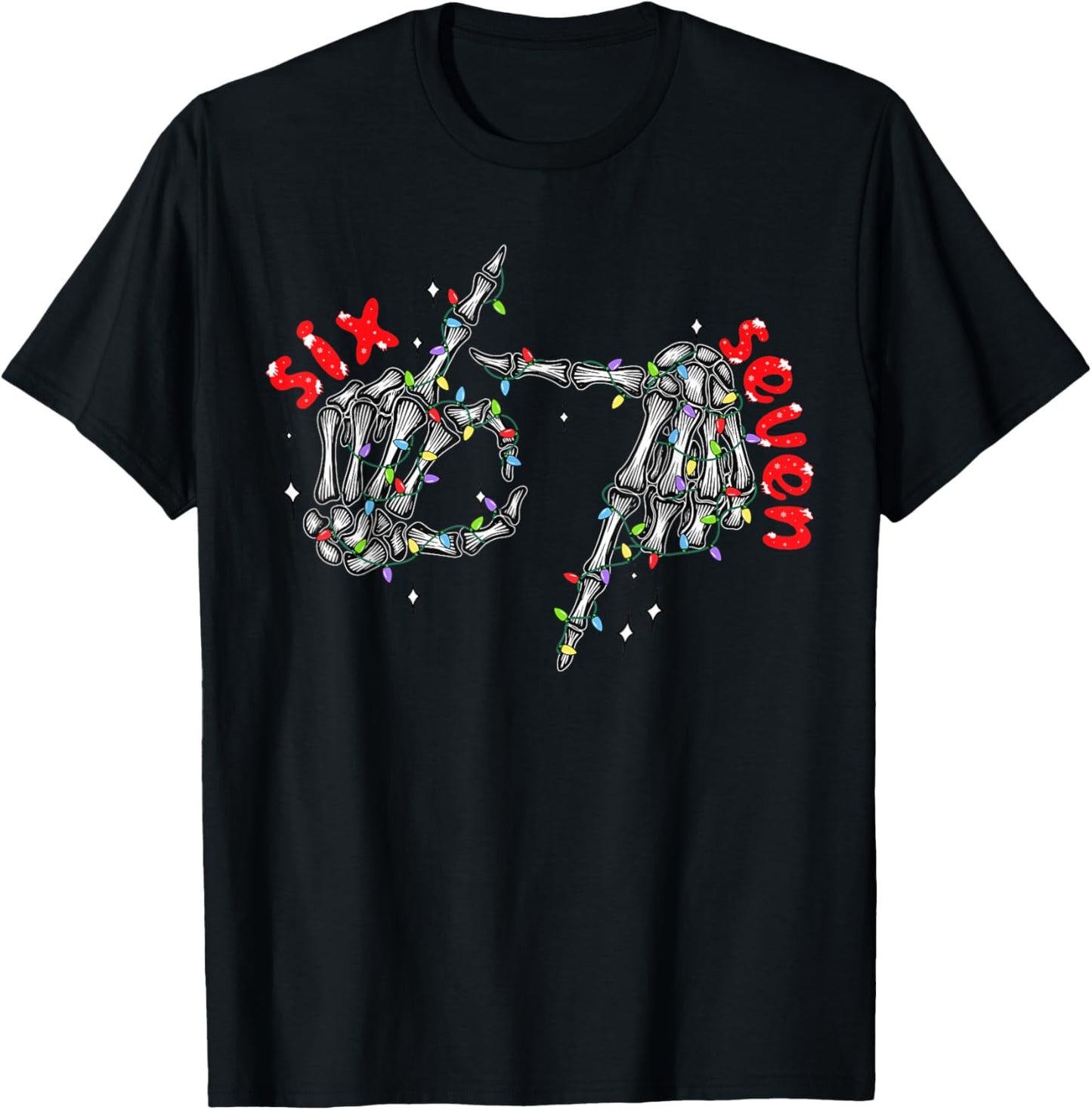 67 Meme Six Seven for Kids Women Men Boys Girls Christmas T-Shirt - T-Shirt | Black
