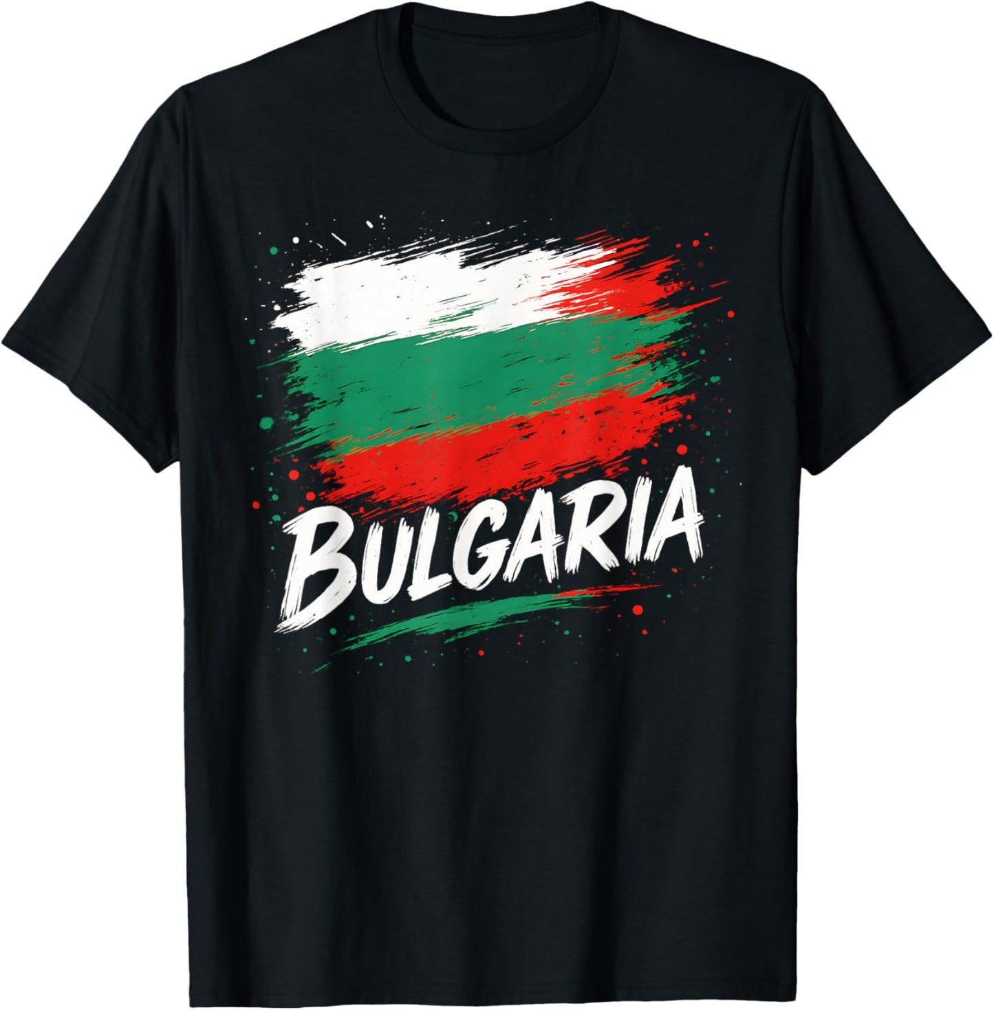 Bulgaria Bulgarian Flag T-Shirt - T-Shirt | Black