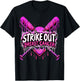 Strike Out Breast Cancer Baseball Softball Drip Home Plate T-Shirt - T-Shirt | Black