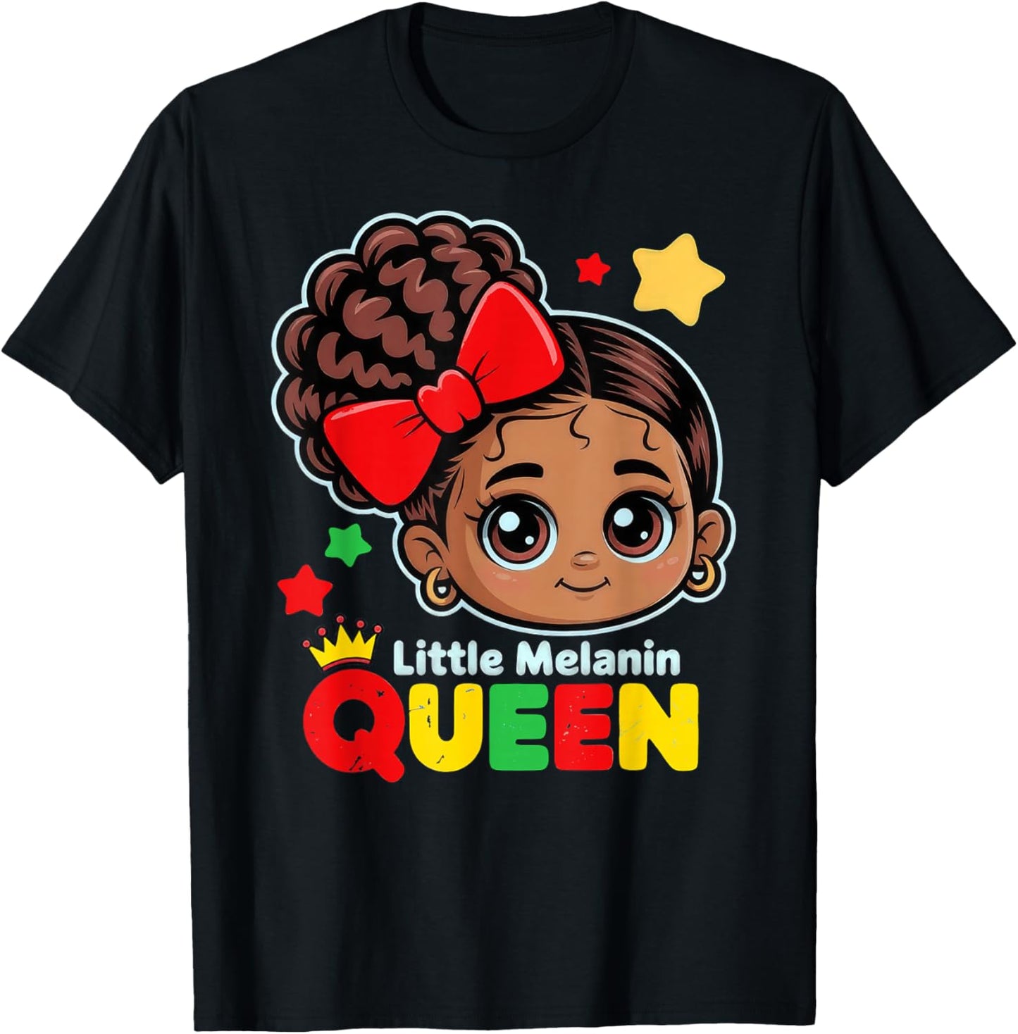 Little Melanin Queen Black History Month BLM African Girls T-Shirt - T-Shirt | Black