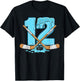 12 Year Old Hockey Ice Cream Drip Youth 12th Birthday Boys T-Shirt - T-Shirt | Black