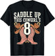 Yeehaw Rodeo Eighth Birthday Celebration 8 Years Old Kid T-Shirt - T-Shirt | Black